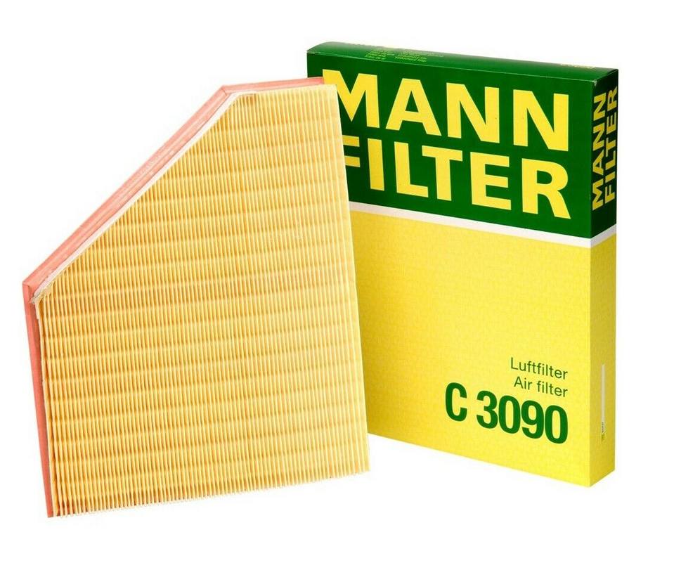 BMW Engine Air Filter - Passenger Side 13717548897 - MANN-FILTER C3090